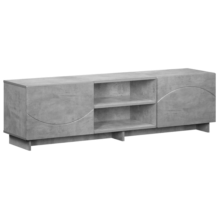 TV-bord 140 x 34.5 x 40 cm Betongrå Konstrueret træ