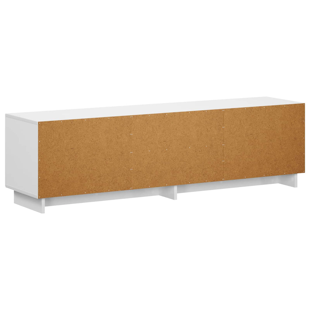 TV-bord 140 x 34.5 x 40 cm Hvid højglans Konstrueret træ