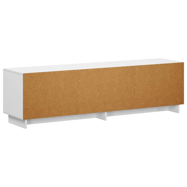 TV-bord 140 x 34.5 x 40 cm Hvid højglans Konstrueret træ