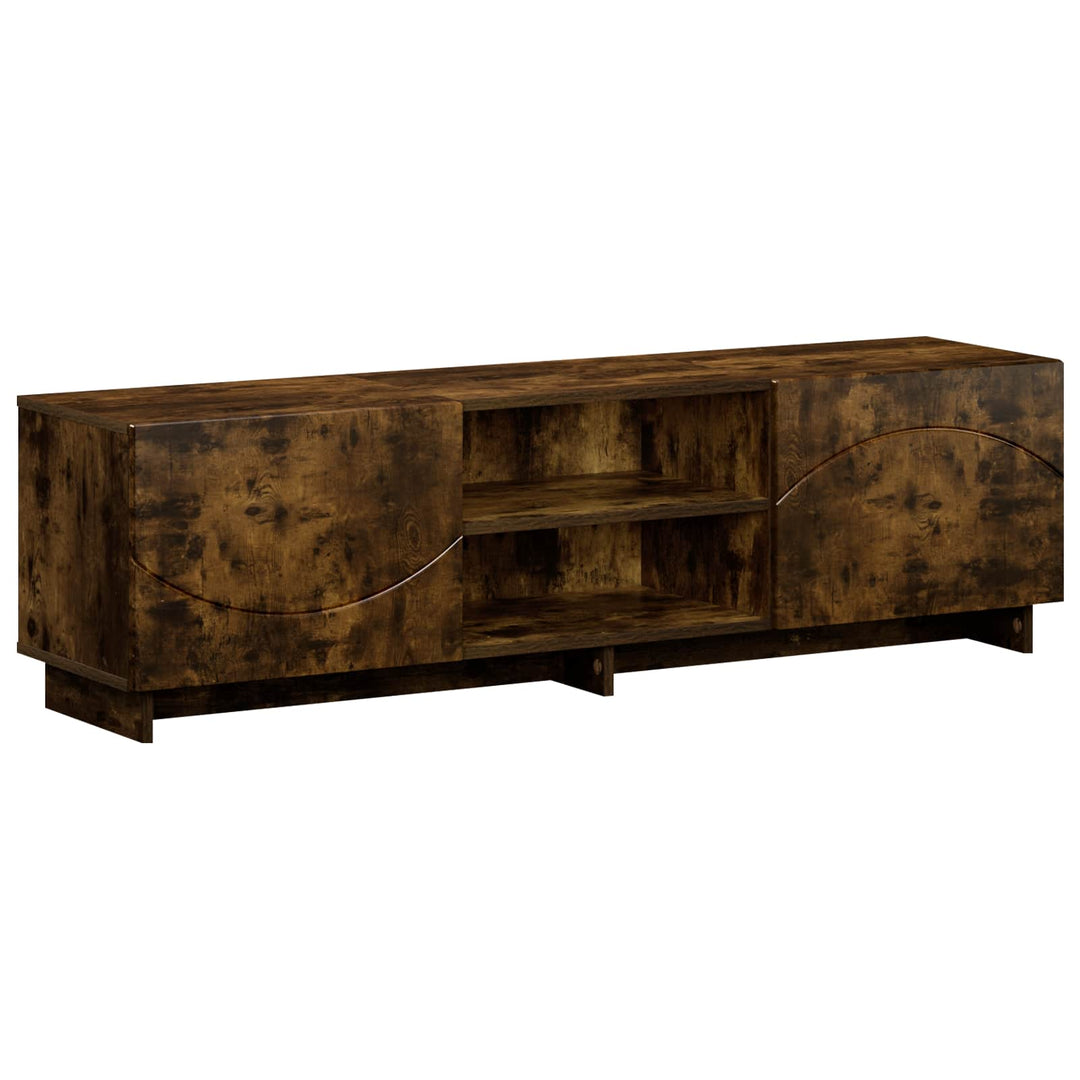 TV-bord 140 x 34.5 x 40 cm Røget eg Konstrueret træ