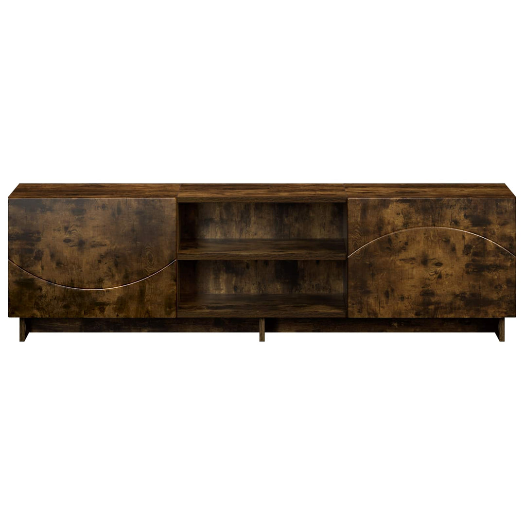 TV-bord 140 x 34.5 x 40 cm Røget eg Konstrueret træ