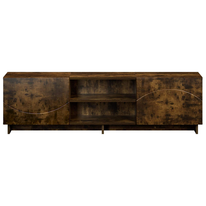 TV-bord 140 x 34.5 x 40 cm Røget eg Konstrueret træ
