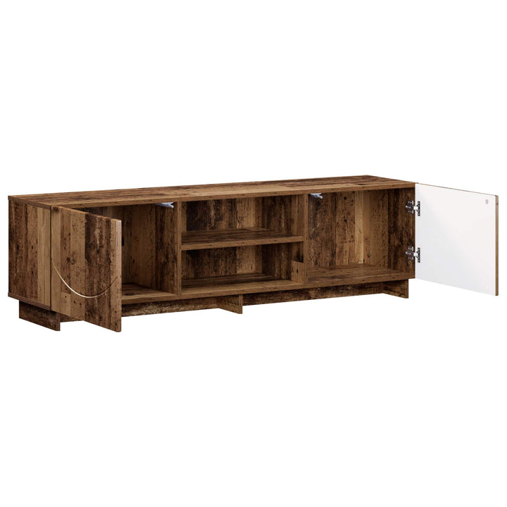 TV-bord 140 x 34.5 x 40 cm Gammelt træ Konstrueret træ
