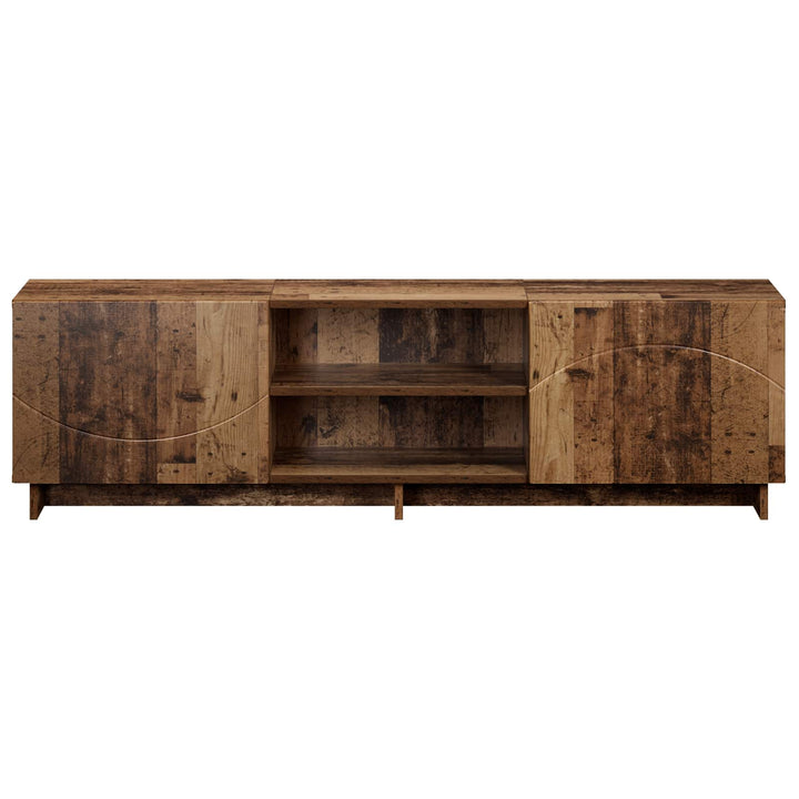 TV-bord 140 x 34.5 x 40 cm Gammelt træ Konstrueret træ