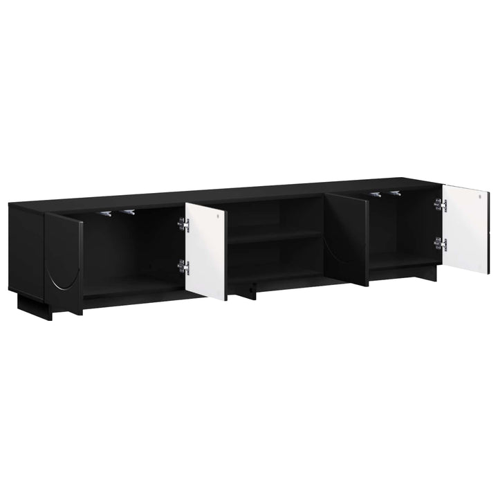 TV-bord 180 x 34,5 x 40 cm Sort Konstrueret træ