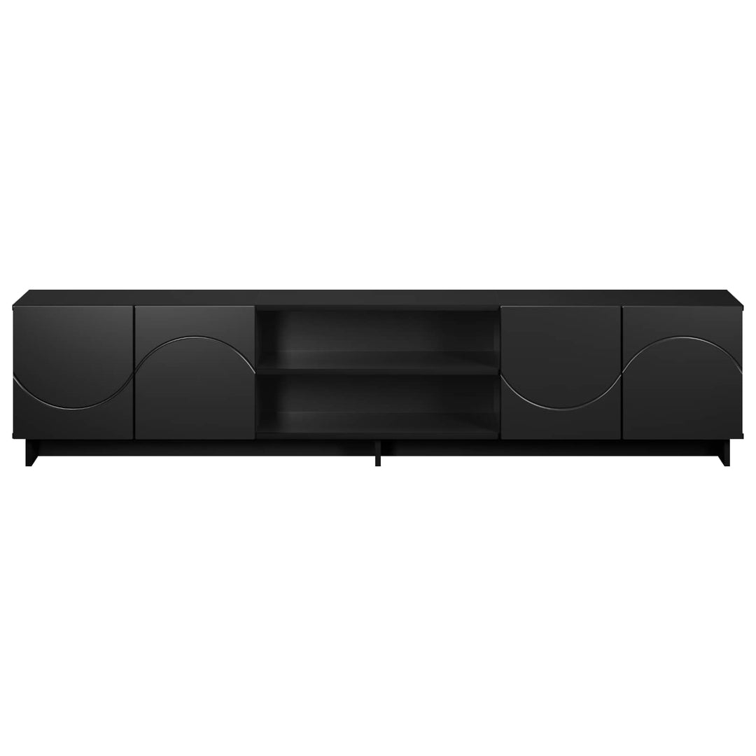 TV-bord 180 x 34,5 x 40 cm Sort Konstrueret træ