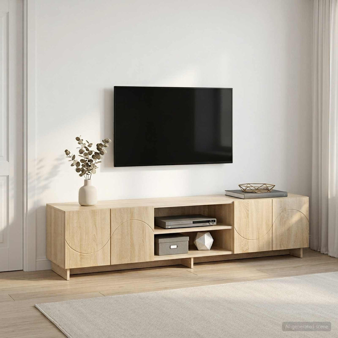 TV-bord 180 x 34,5 x 40 cm Sonoma-eg Konstrueret træ