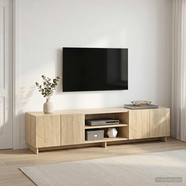 TV-bord 180 x 34,5 x 40 cm Sonoma-eg Konstrueret træ