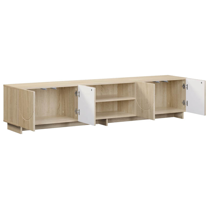 TV-bord 180 x 34,5 x 40 cm Sonoma-eg Konstrueret træ