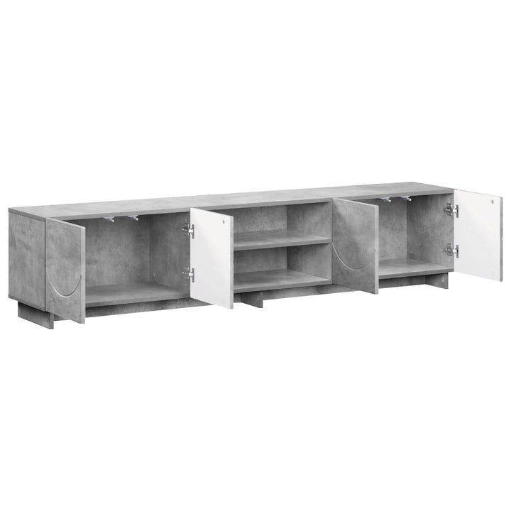 TV-bord 180 x 34,5 x 40 cm Betongrå Konstrueret træ