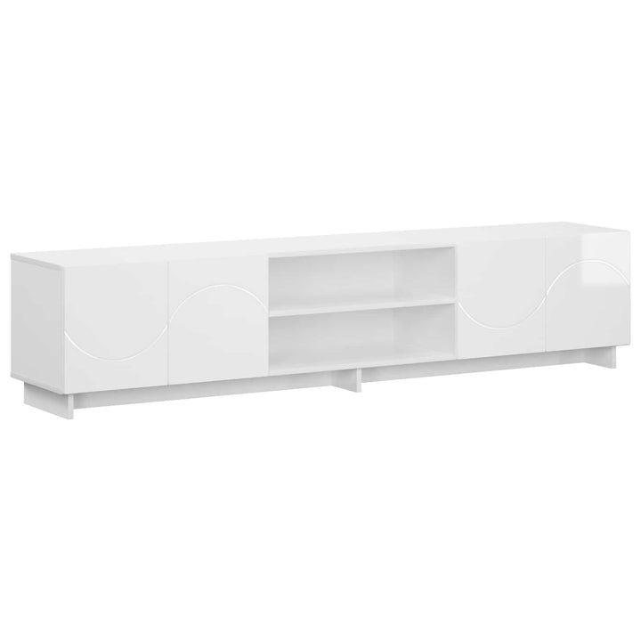 TV-bord 180 x 34,5 x 40 cm Hvid højglans Konstrueret træ