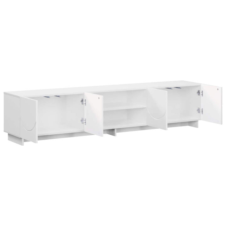 TV-bord 180 x 34,5 x 40 cm Hvid højglans Konstrueret træ