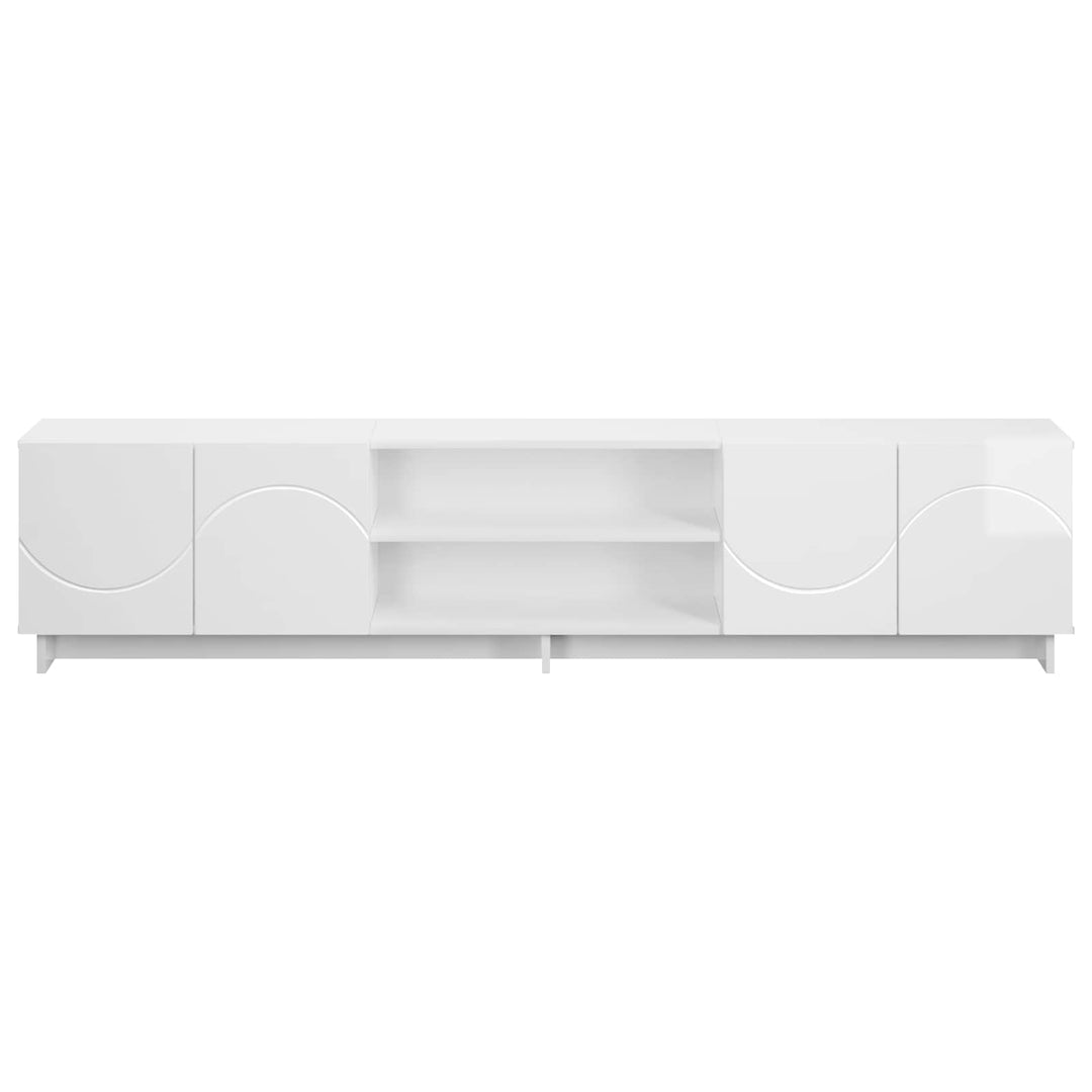 TV-bord 180 x 34,5 x 40 cm Hvid højglans Konstrueret træ