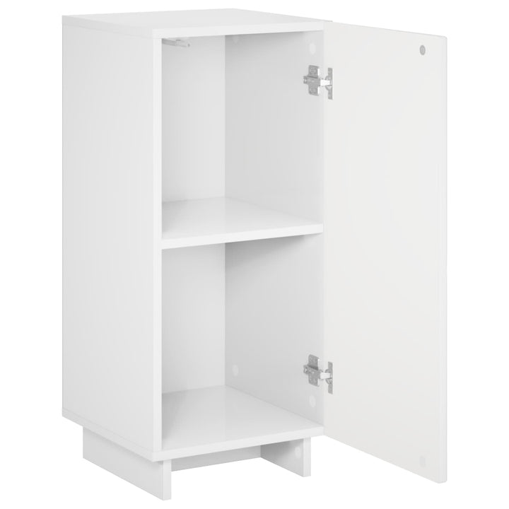 Skænk Hvid højglans 33.5 x 34.5 x 75 cm Konstrueret træ