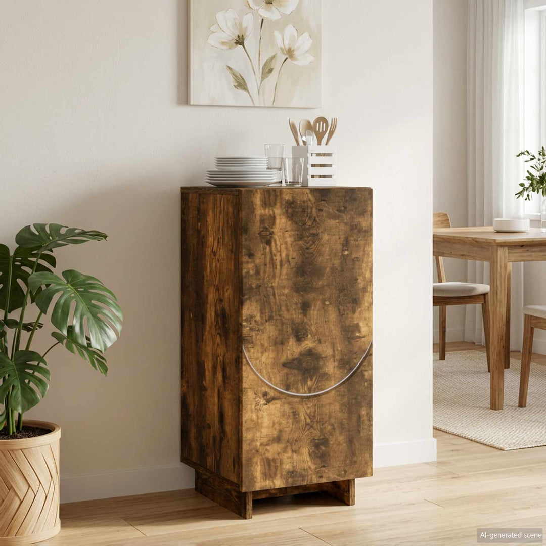 Skænk Røget eg 33.5 x 34.5 x 75 cm Konstrueret træ