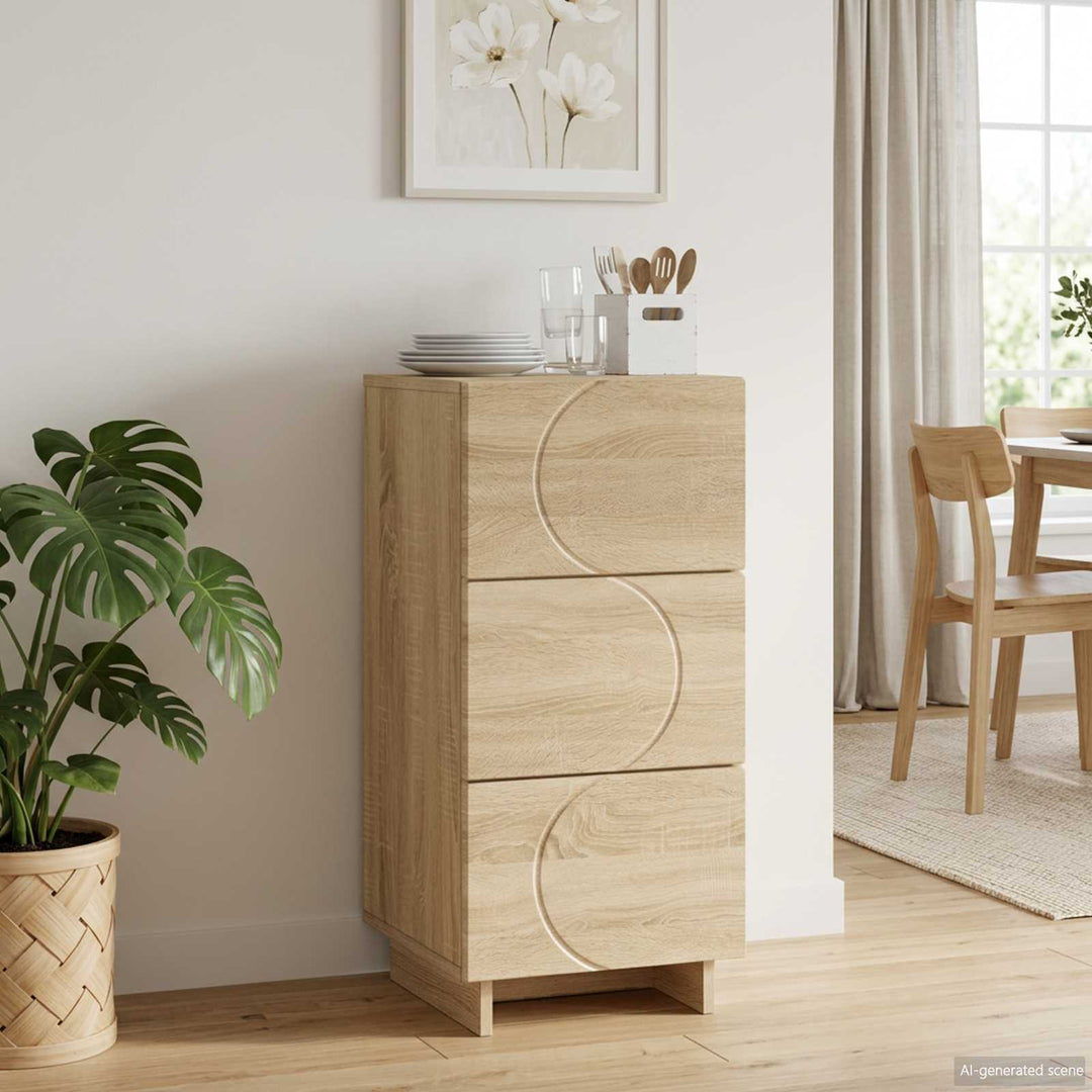 Skænk Sonoma-eg 33,5 x 34,5 x 75 cm Konstrueret træ