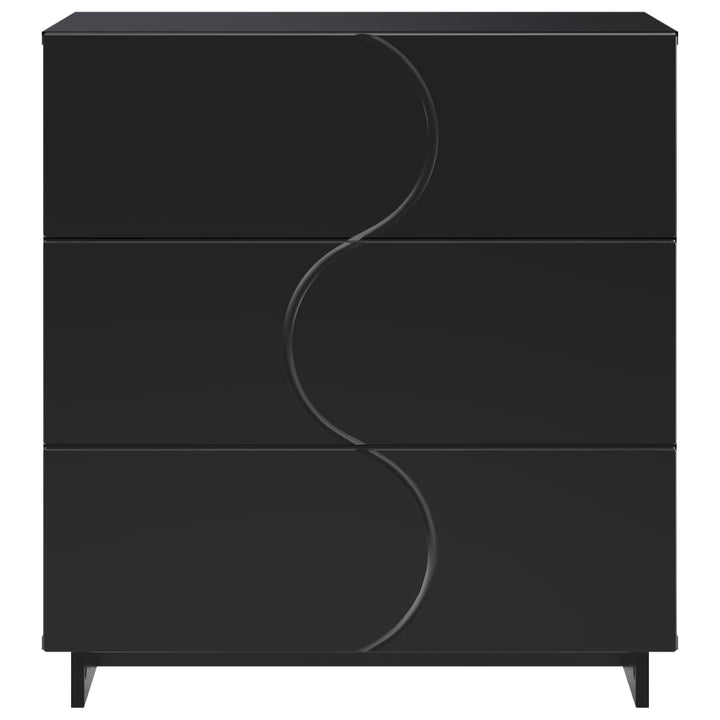 Skænk Sort 70 x 38 x 75 cm Konstrueret træ