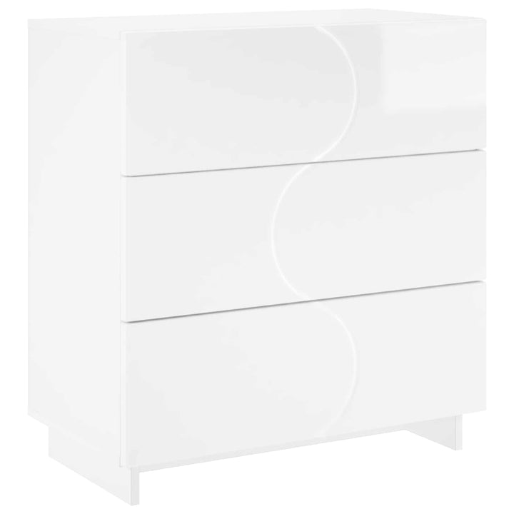 Skænk Hvid højglans 70 x 38 x 75 cm Konstrueret træ