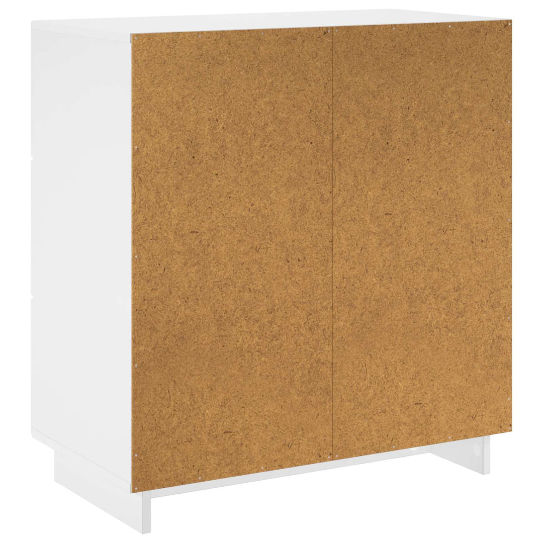 Skænk Hvid højglans 70 x 38 x 75 cm Konstrueret træ