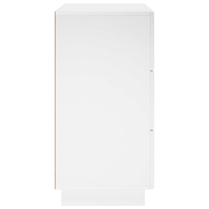 Skænk Hvid højglans 70 x 38 x 75 cm Konstrueret træ
