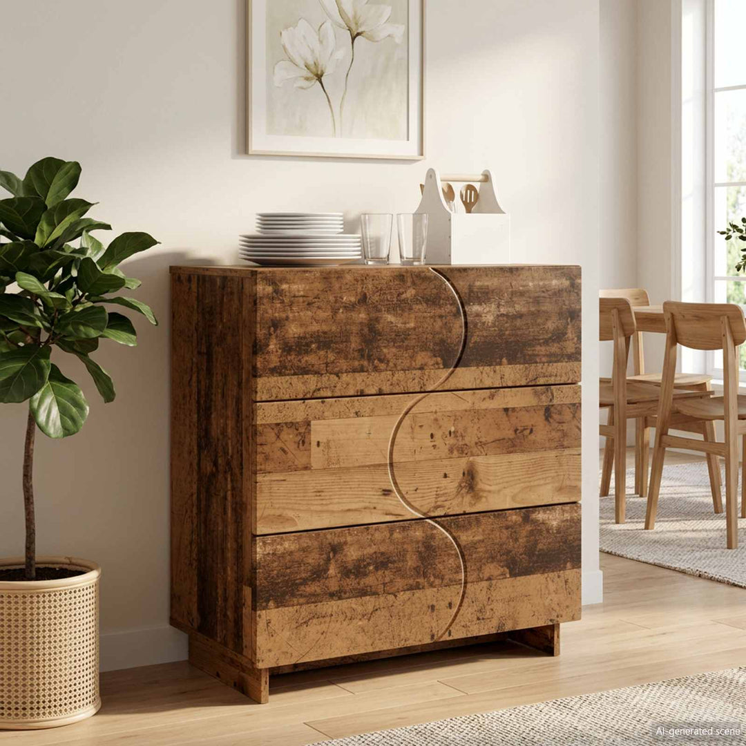 Skænk Gammelt træ 70 x 38 x 75 cm Konstrueret træ