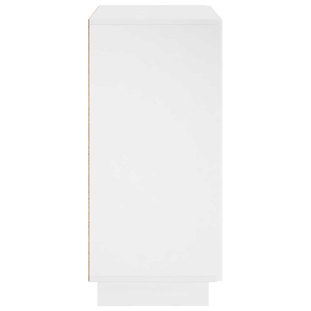 Skænk Hvid højglans 67 x 34,5 x 75 cm Konstrueret træ