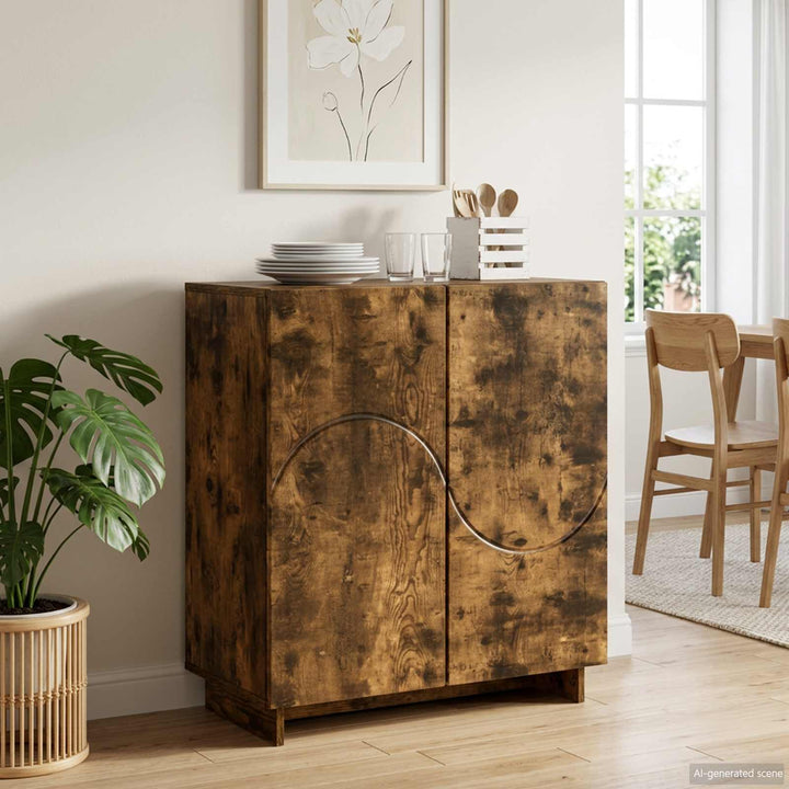 Skænk Røget eg 67 x 34,5 x 75 cm Konstrueret træ