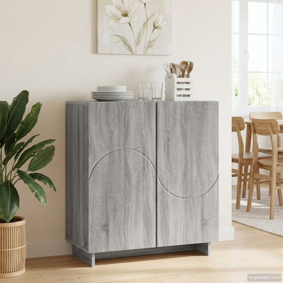 Skænk Grå Sonoma 67 x 34,5 x 75 cm Konstrueret træ