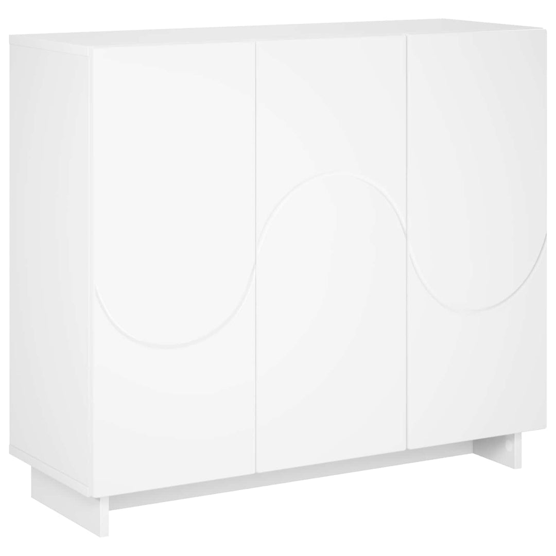 Sideboard Hvid 85.5 x 31 x 75 cm Konstrueret træ