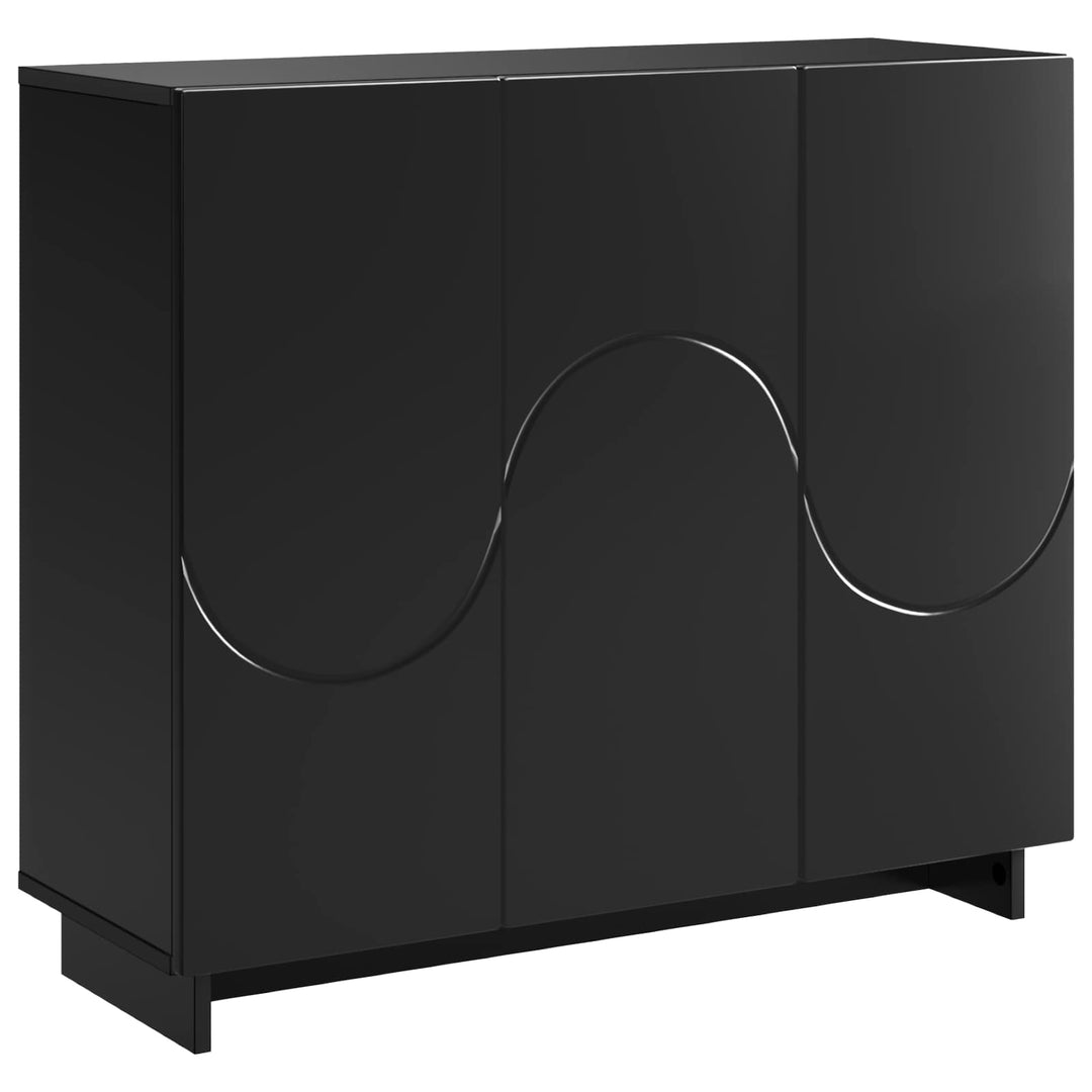 Sideboard Sort 85.5 x 31 x 75 cm Konstrueret træ