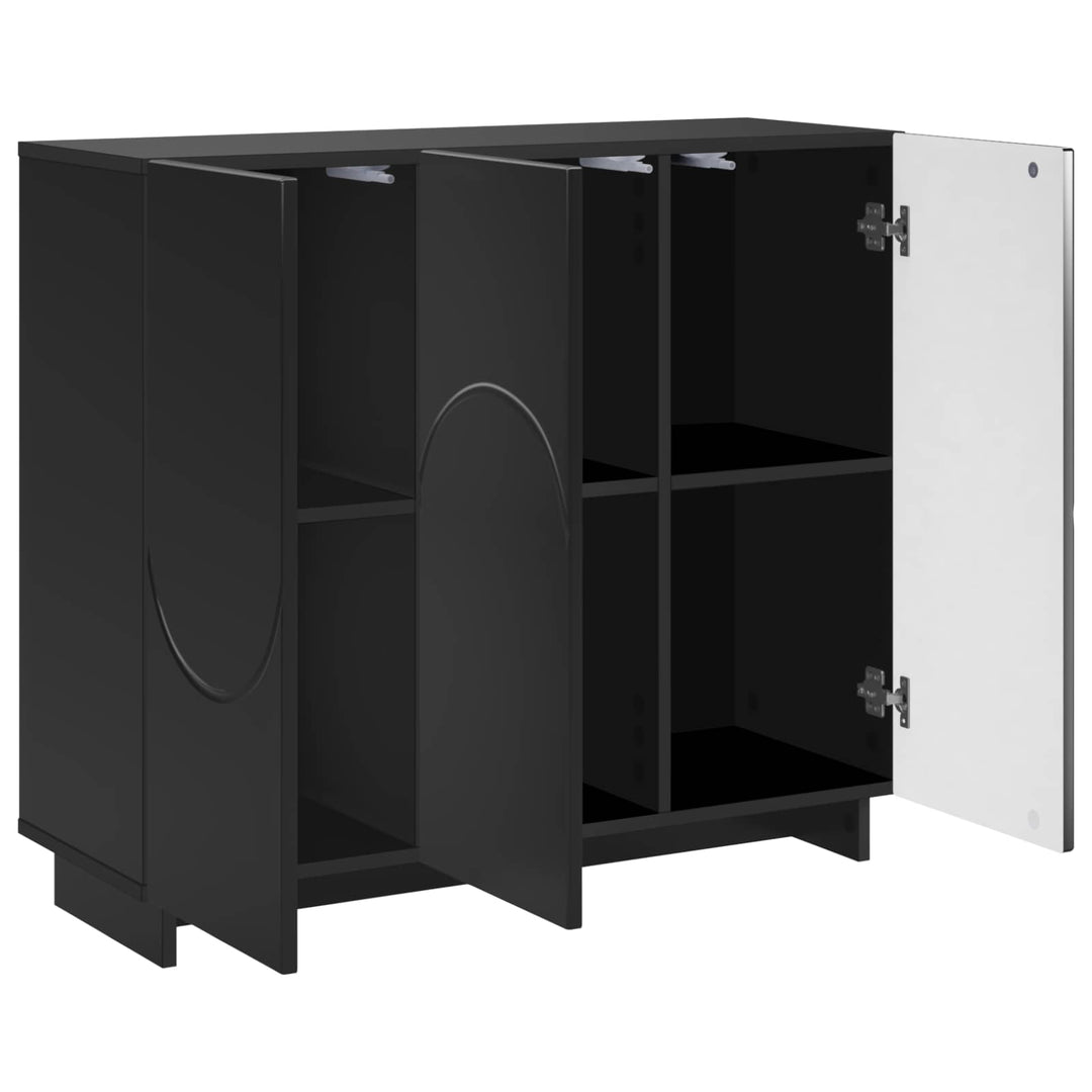 Sideboard Sort 85.5 x 31 x 75 cm Konstrueret træ