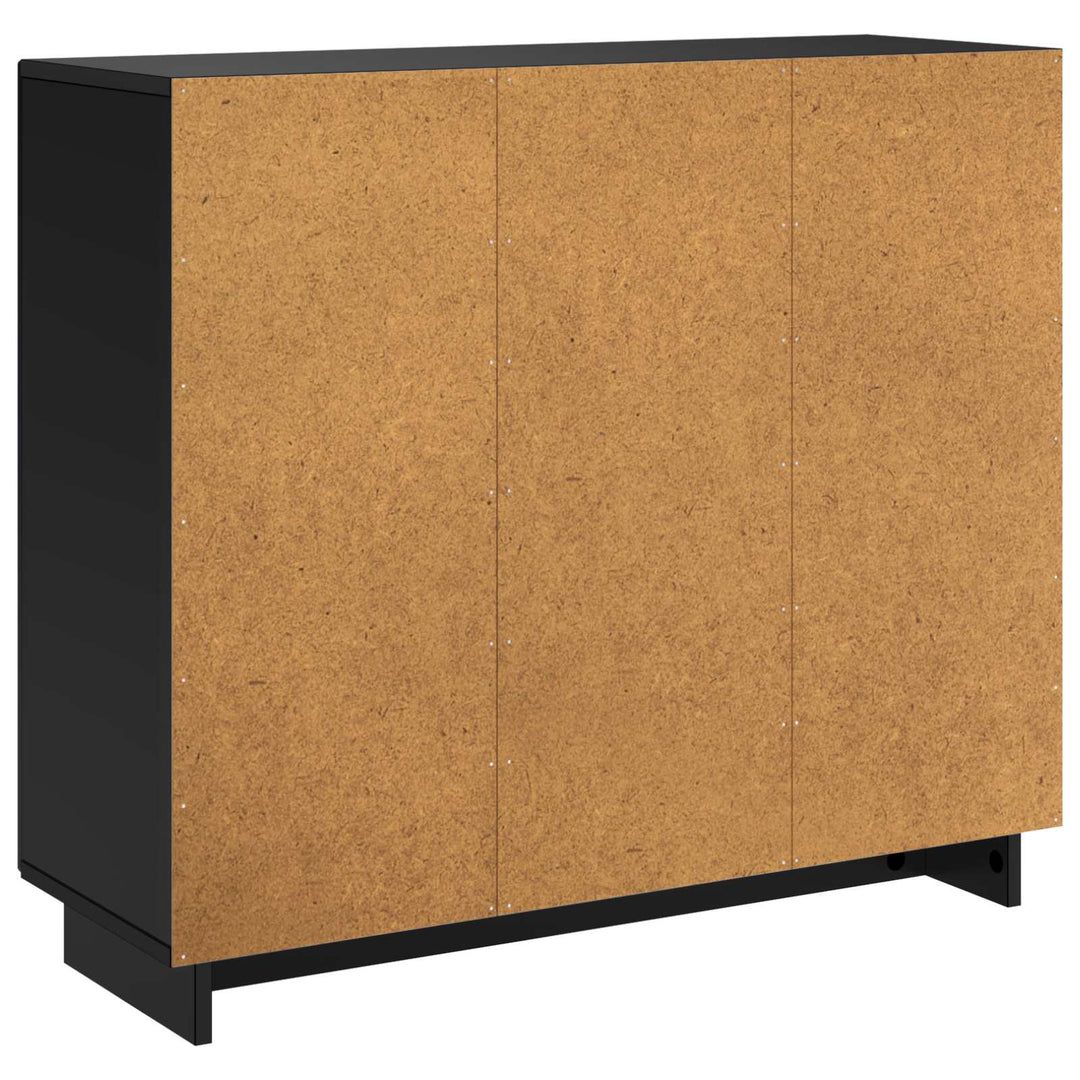 Sideboard Sort 85.5 x 31 x 75 cm Konstrueret træ