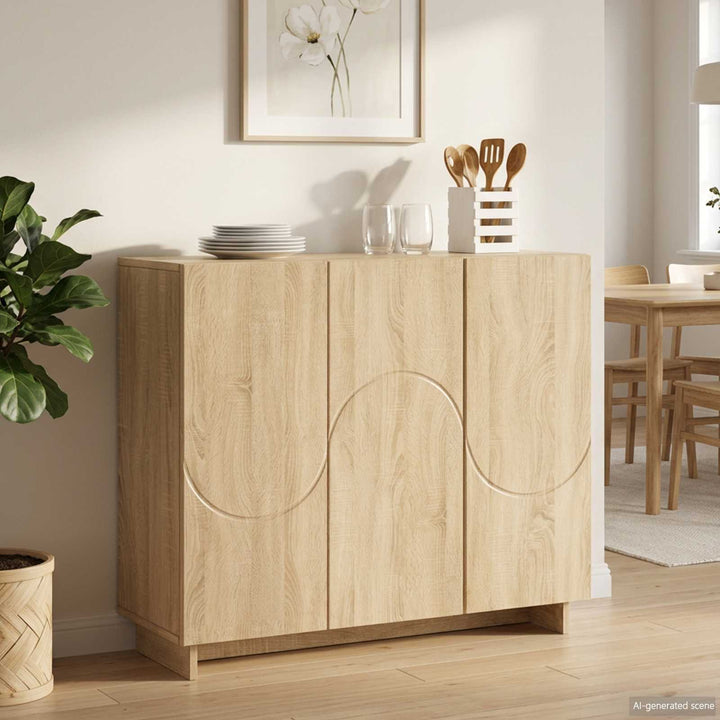 Sideboard Sonoma-eg 85.5 x 31 x 75 cm Konstrueret træ