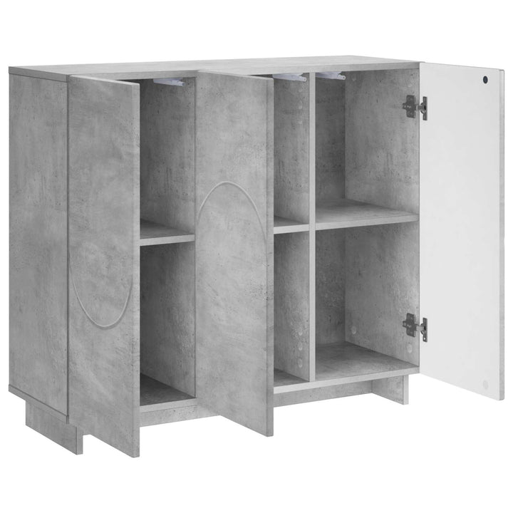 Sideboard Betongrå 85.5 x 31 x 75 cm Konstrueret træ