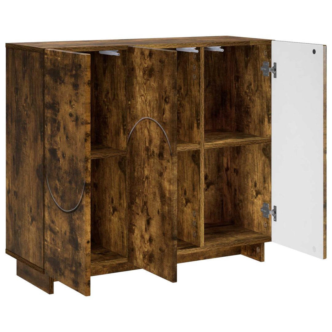 Sideboard Røget eg 85.5 x 31 x 75 cm Konstrueret træ