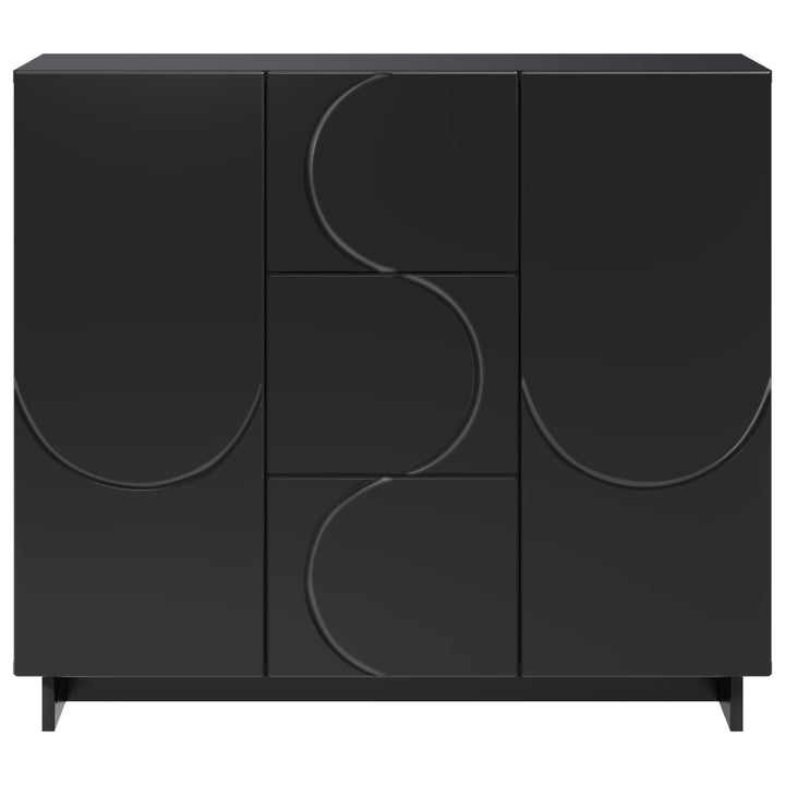 Sideboard Sort 85.5 x 31 x 75 cm Konstrueret træ
