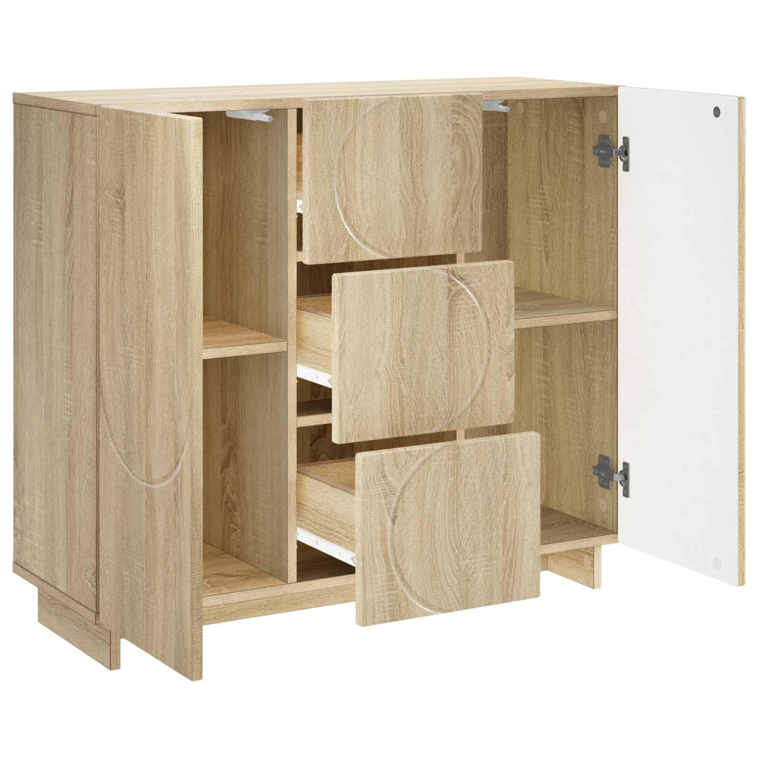 Sideboard Sonoma-eg 85.5 x 31 x 75 cm Konstrueret træ