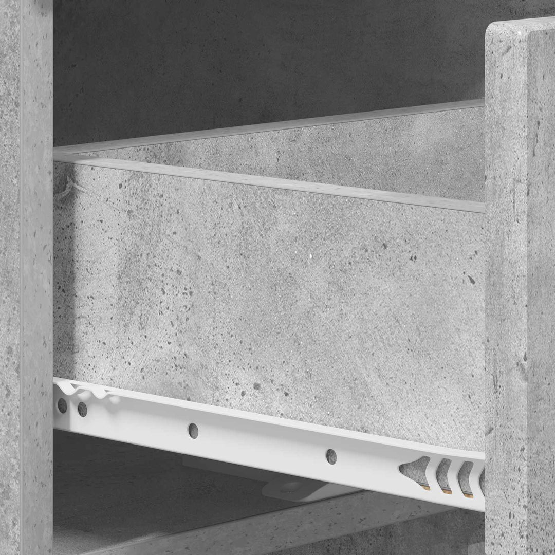 Sideboard Betongrå 85.5 x 31 x 75 cm Konstrueret træ