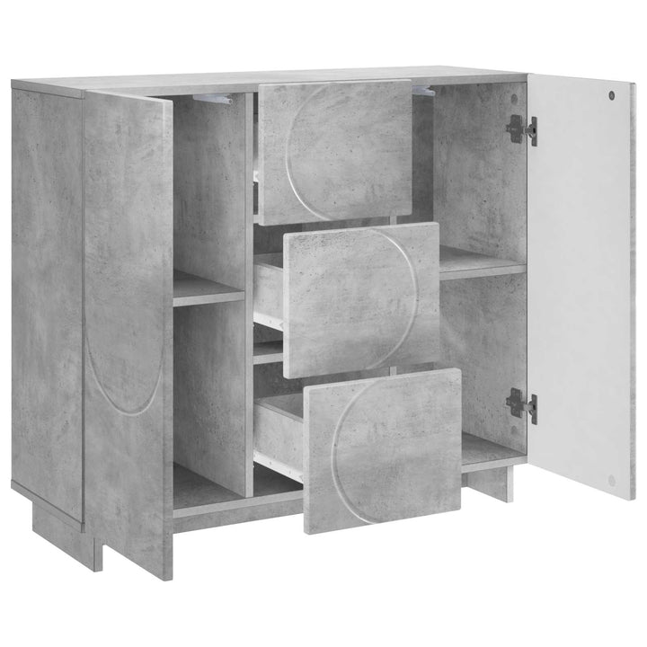 Sideboard Betongrå 85.5 x 31 x 75 cm Konstrueret træ