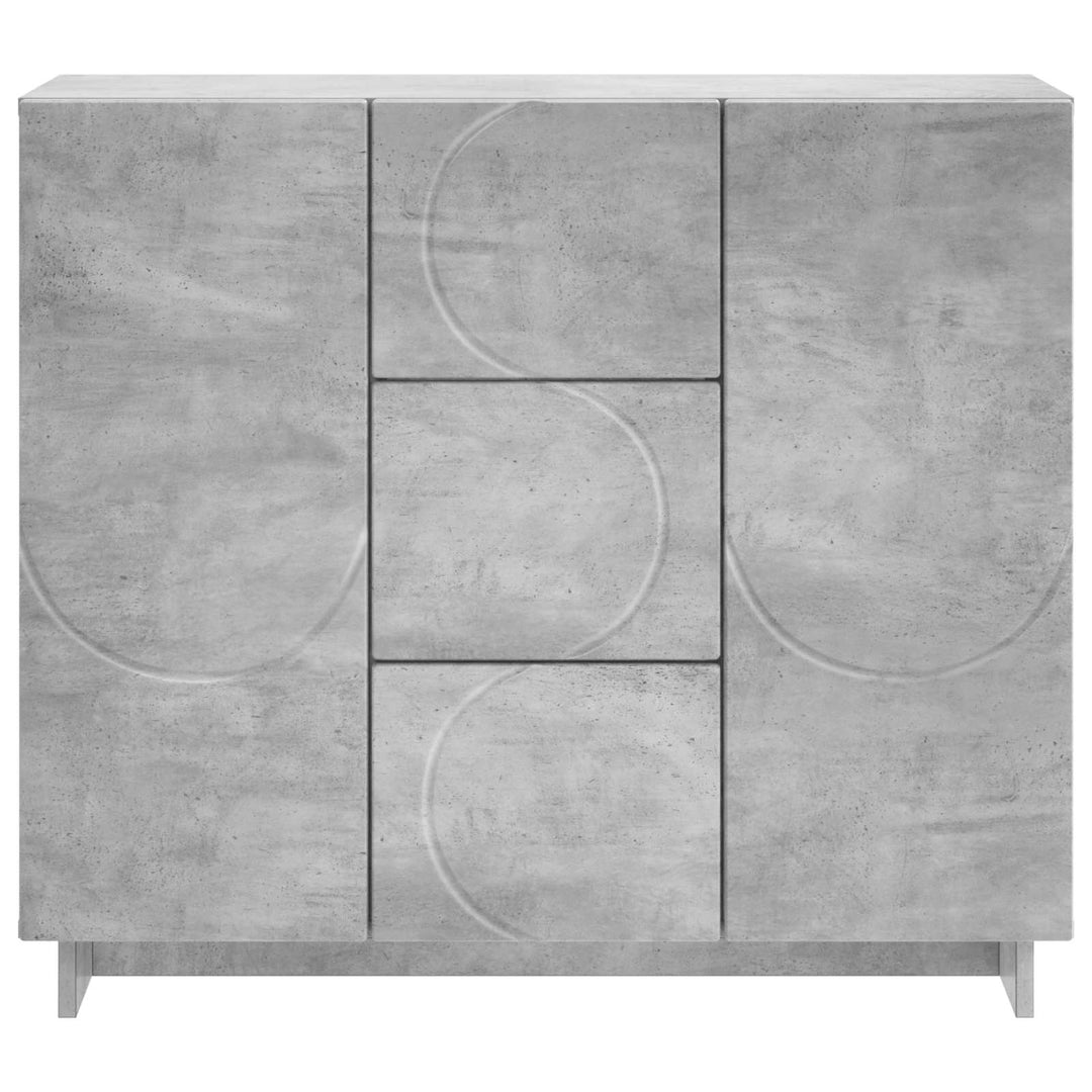 Sideboard Betongrå 85.5 x 31 x 75 cm Konstrueret træ