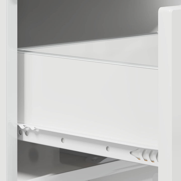 Sideboard Hvid højglans 85.5 x 31 x 75 cm Konstrueret træ