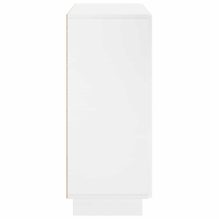 Sideboard Hvid højglans 85.5 x 31 x 75 cm Konstrueret træ