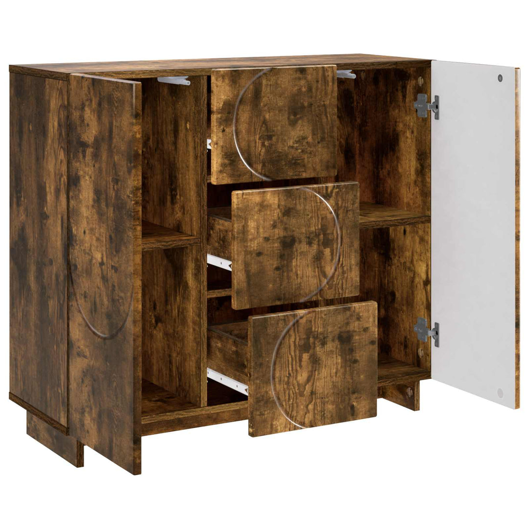 Sideboard Røget eg 85.5 x 31 x 75 cm Konstrueret træ