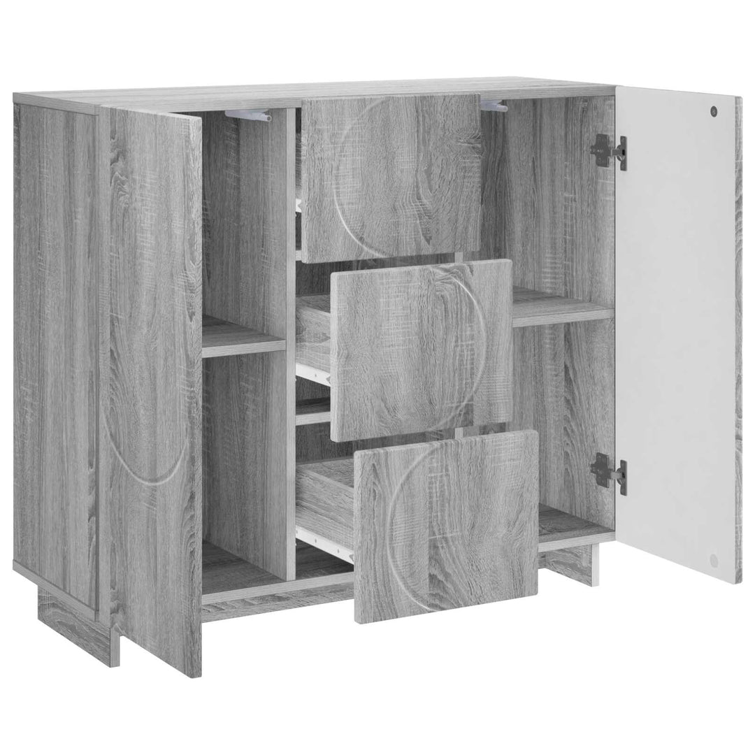 Sideboard Grå Sonoma 85.5 x 31 x 75 cm Konstrueret træ