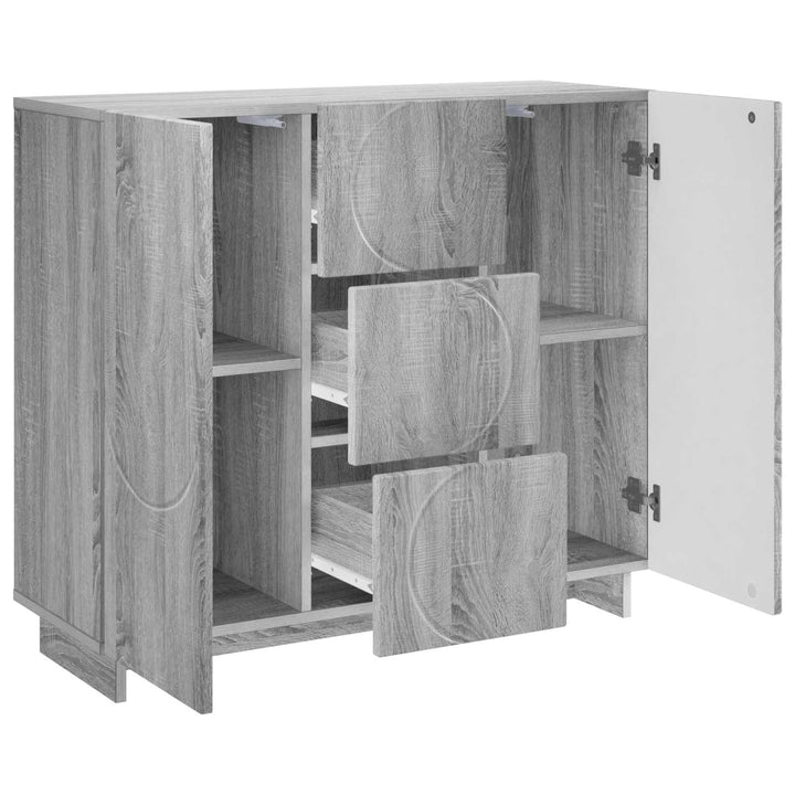 Sideboard Grå Sonoma 85.5 x 31 x 75 cm Konstrueret træ