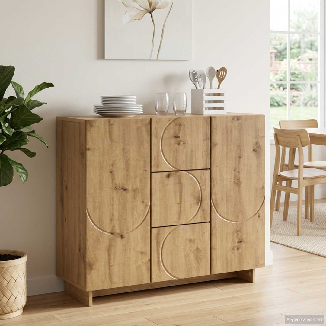 Sideboard Artisan-eg 85.5 x 31 x 75 cm Konstrueret træ