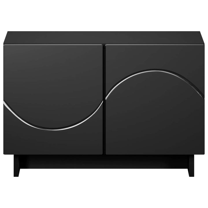 TV-bord 60 x 34.5 x 40 cm Sort Konstrueret træ