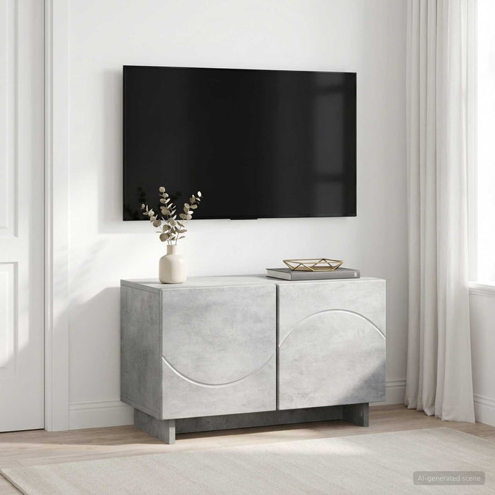 TV-bord 60 x 34.5 x 40 cm Betongrå Konstrueret træ