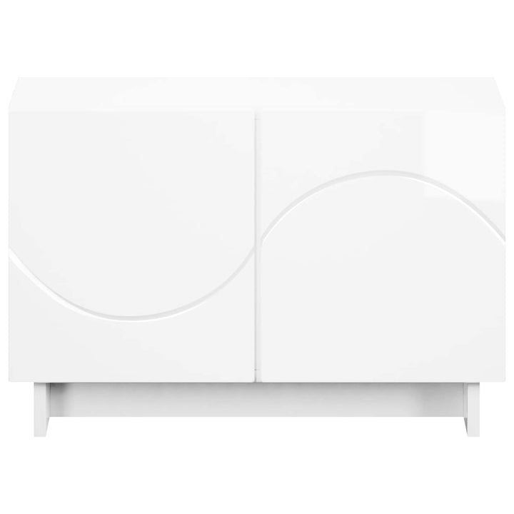 TV-bord 60 x 34.5 x 40 cm Hvid højglans Konstrueret træ