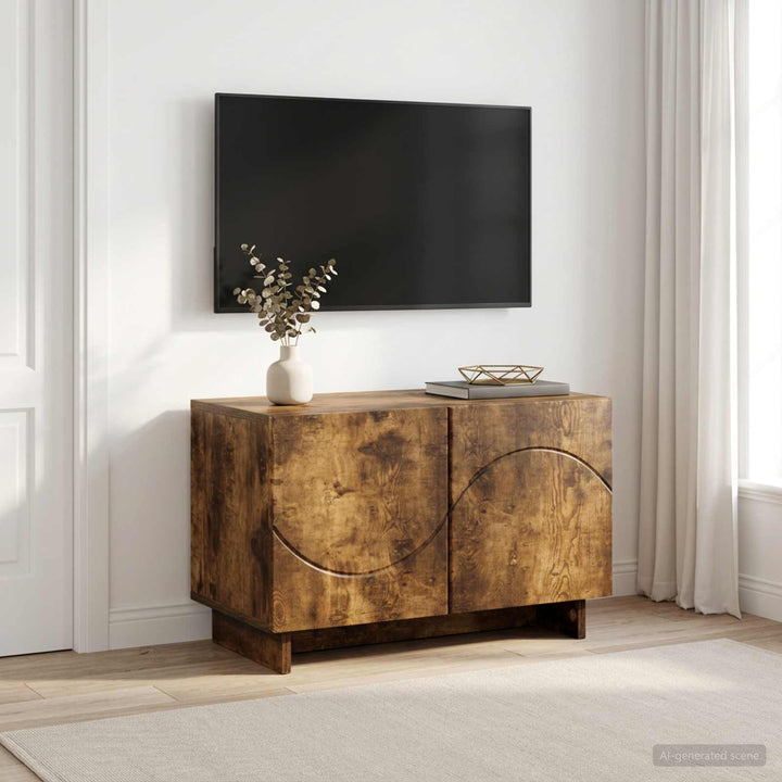 TV-bord 60 x 34.5 x 40 cm Røget eg Konstrueret træ